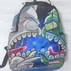 Sprayground rick top and morty backpack