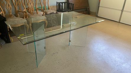 Vintage Glass Dining Table (Leon Rosen, The Pace Collection)