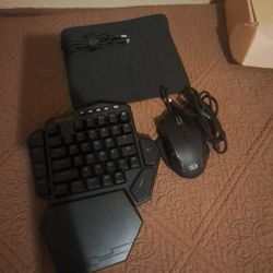 Rgb Keyboard And Mouse With Mouse Pad