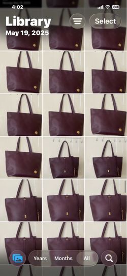 Burgundy Leather Tote Bag