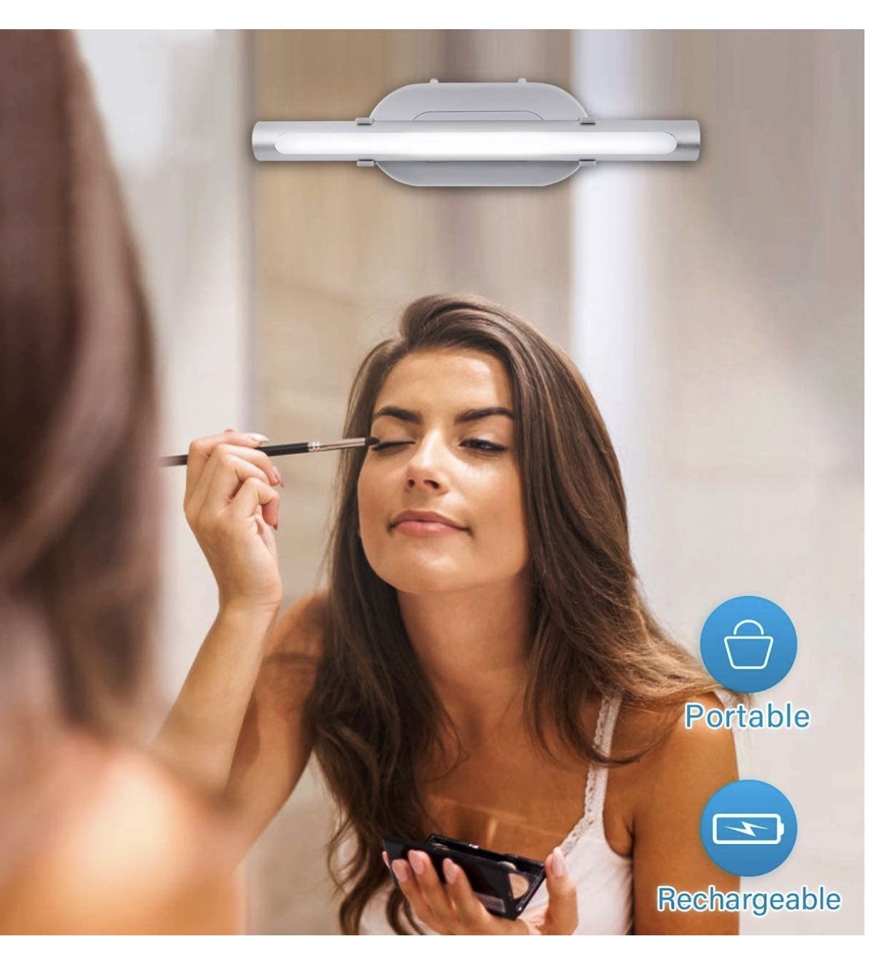 MYPLUS luces de tocador portátiles, luz de maquillaje recargable