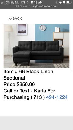 Black sectional sofa