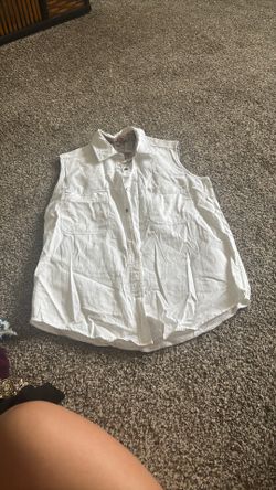 $1 White Sleeveless Top 