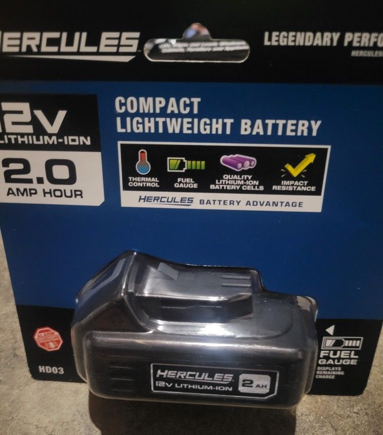 Hercules 12V Lithium ION Battery