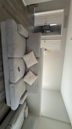 Grey couch sofa