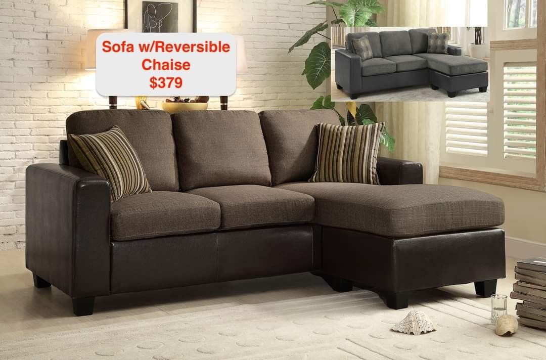 Sofa With Chaise . Reversible. OCTOBER SALE