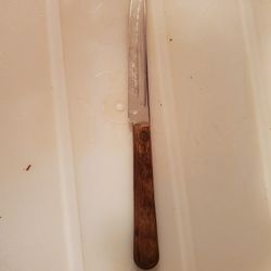 Vintage Kutmaster Stainless Steel Knife w Wooden Handle 6" Blade USA

