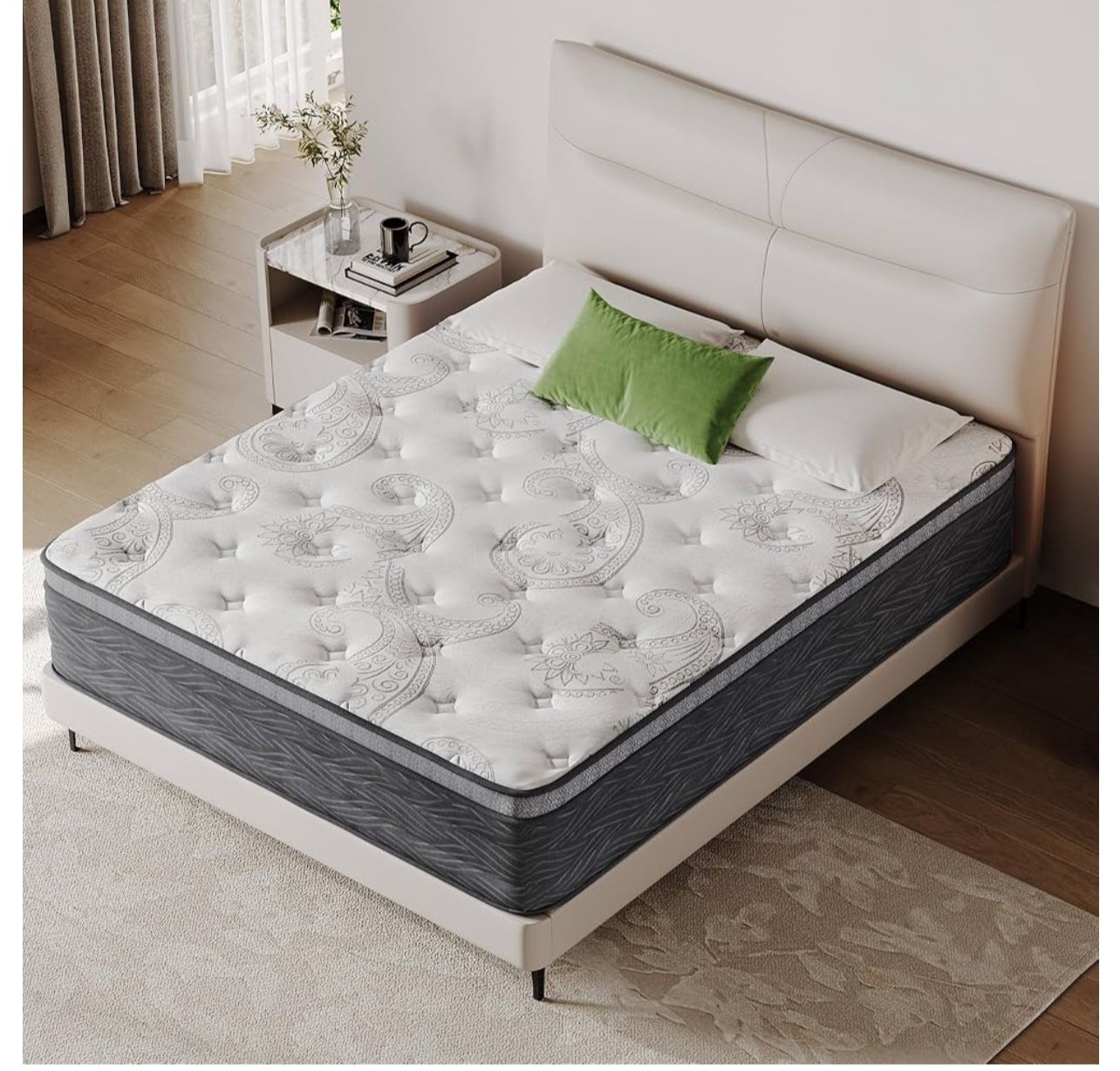 Brand New In The Box- BedsPick Queen Mattress, 12 Inch Hybrid Mattress in a Box with Memory Foam and Individually Pocket Springs, Medium Firmness for