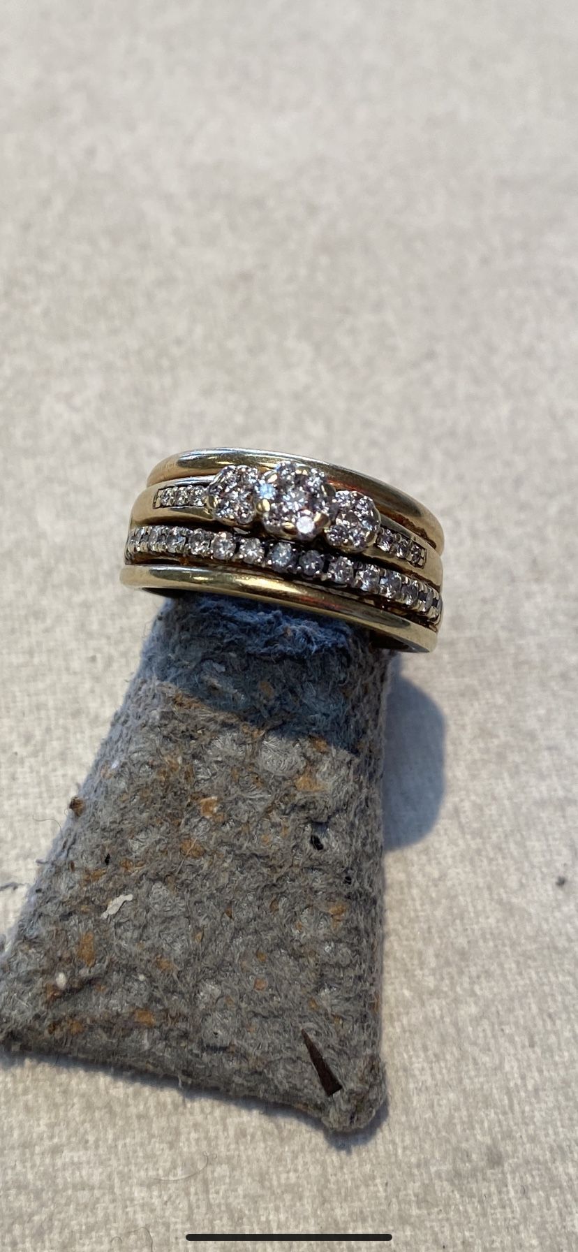 Half Carat Diamond Wedding Ring, Set Size 5 1/4