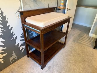 Baby Changing Table with Shelves - Wood