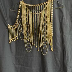$300 Gold Tone Metal Chain Vest