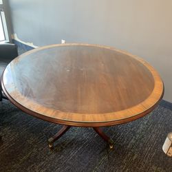 Table And Rolling Office Chairs 