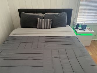 Moving Sale – Must Sell Before My Trip   // Bed, Mattress and Night Stand with LED lights,  for Sale