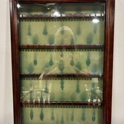 Vintage Bombay Company Wood Spoon Display Case