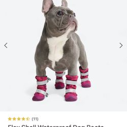Waterproof Dog Boots - Fuchsia Camo size 4  for 33-44lbs