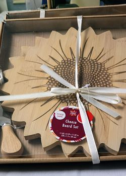 Cheese boards with knife