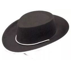 Kids Black Felt Western Cowgirl Cowboy HAT Sheriff costume dress up party S-M-L