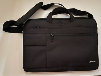 Never used 11.5×16.5” black laptop bag with shoulder strap