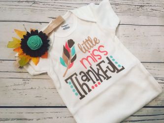 Thanksgiving Set Onesie with Headband
