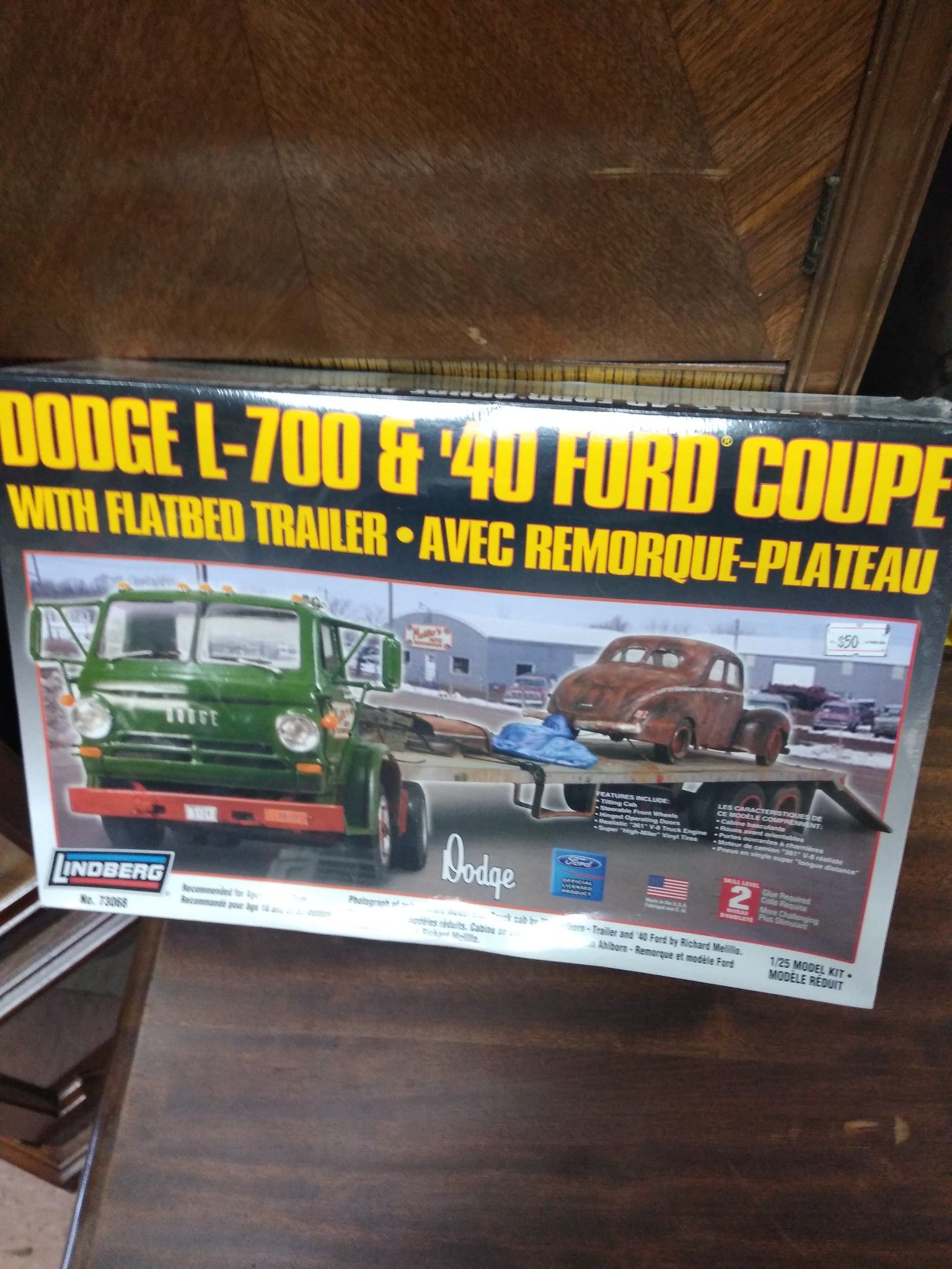 Dodge l- 700 & 40 Ford Coupe with flatbed