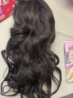 Niceone Hair 18" Dark Brown Wavy Synthetic Wig for Women