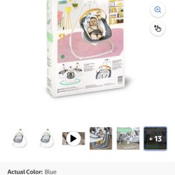 Ingenuity SimpleComfort Compact Soothing Baby Swing for Infants, Blue