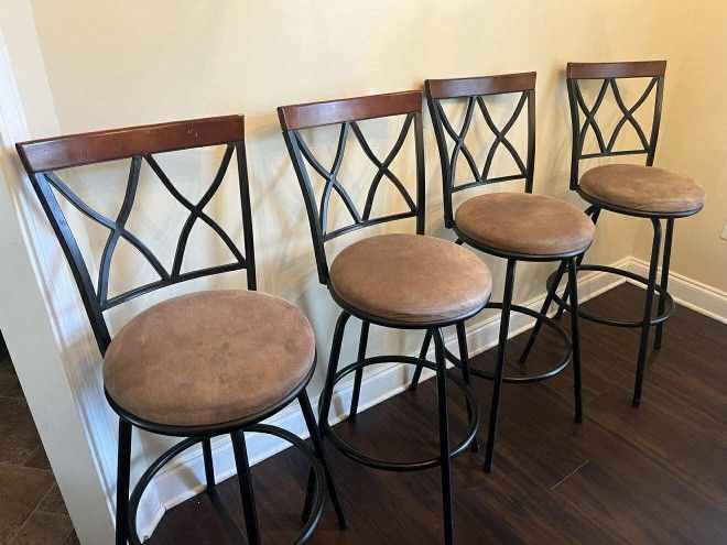 Wood & Metal Counter Height Stools