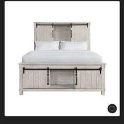 Farm House Style Bed Frame & Night Stand