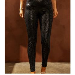 Leopard Print Wideband Leggings Sz XL