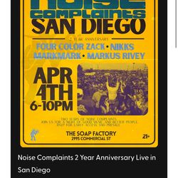 Noise Complaints Event - SAN DIEGO
