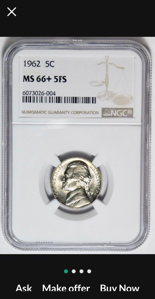 Nickel. 1962 Graded 66