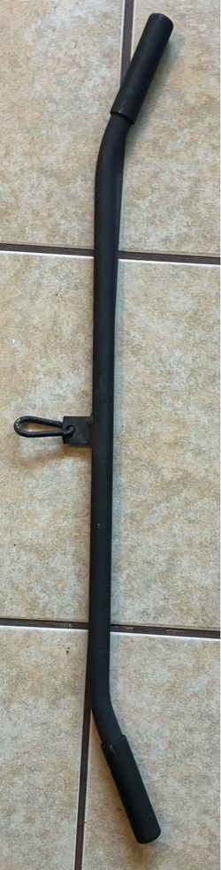 Black Metal Curved Bar with Hook