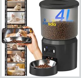 PETSDA 4L Automatic Pet Feeder with Camera