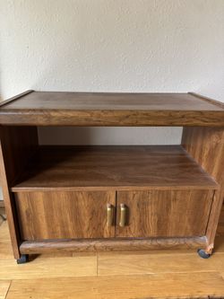 Wood Rolling TV, Microwave Cart, Bookcase, storage Unit