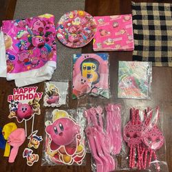 Kirby Video Game Birthday Party Decorations