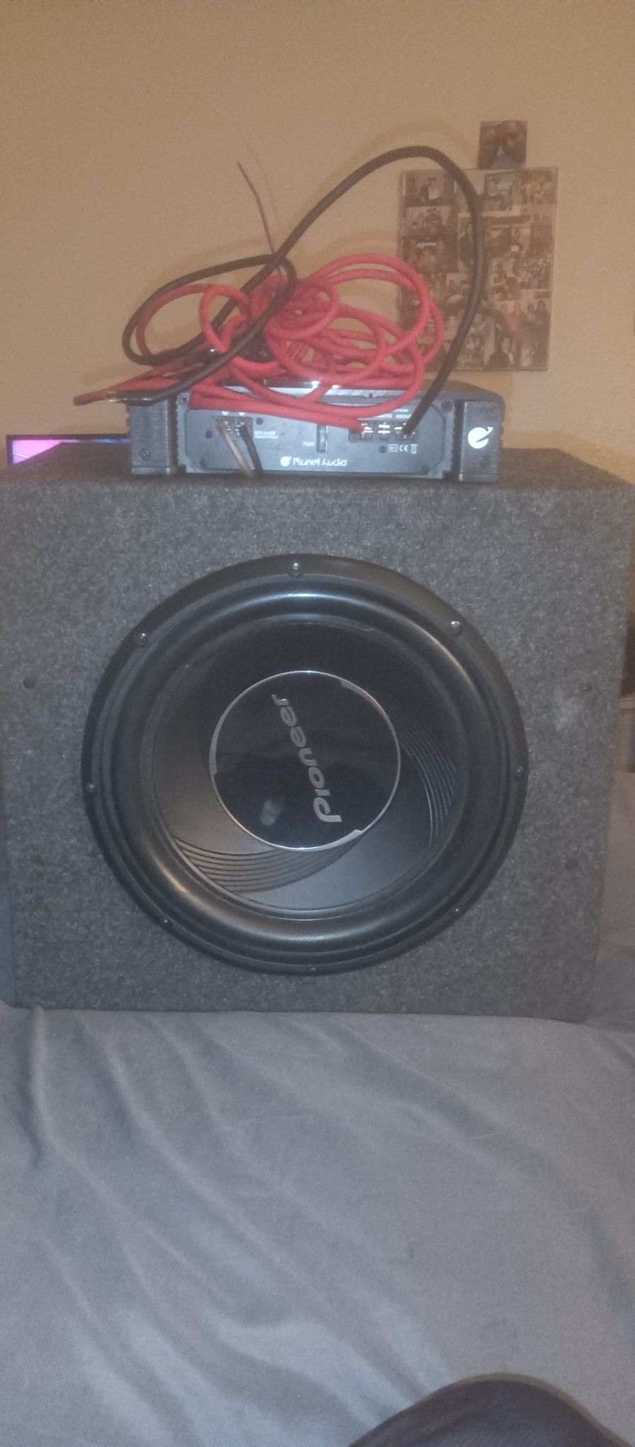 Pioneer 12" Subwoofer And Planet Audio 1500 Watt Amp!