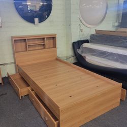 Twin Size Bed with The Storage 
