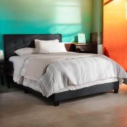 New Full Size Dark Gray Upholstered Bed