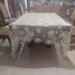 White Handmade Crochet Cotton Material They're  Typically Natural.Fibers  90ft / 90 Ft Mantle 