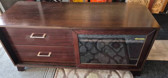 47"w Dark Wood TV Stand with Slider and Drawers..Can Deliver!