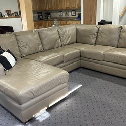 Leather sectional