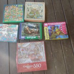 Lot Of 6 Vintage Puzzles Springbok