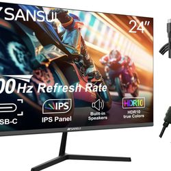 SANSUI Monitor 24 inch with Built In Speakers 