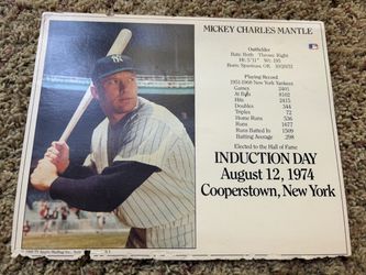 Mickey Mantle 1990 Oversized 8x10 Card + June 1993 Sports Card Trader Magazine