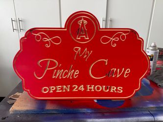 LA Angels Custom Man Cave Wall Sign