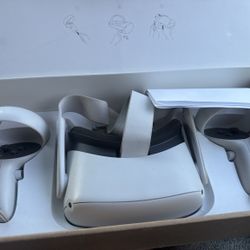 Meta Quest 2 VR Headset + Controllers (FOR PARTS / NOT WORKING)