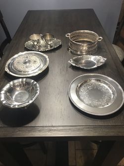 Lot of silver dishes etc vintage