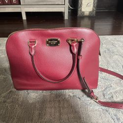 Michael Kors Red Purse With Removable Strap