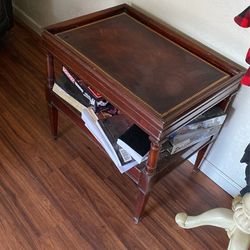 Scandinavian mahogany wood antique end table night stand coffee table