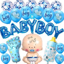 GEHCO Blue Baby Shower Welcome Baby Decoration Set for Boys High Quality 